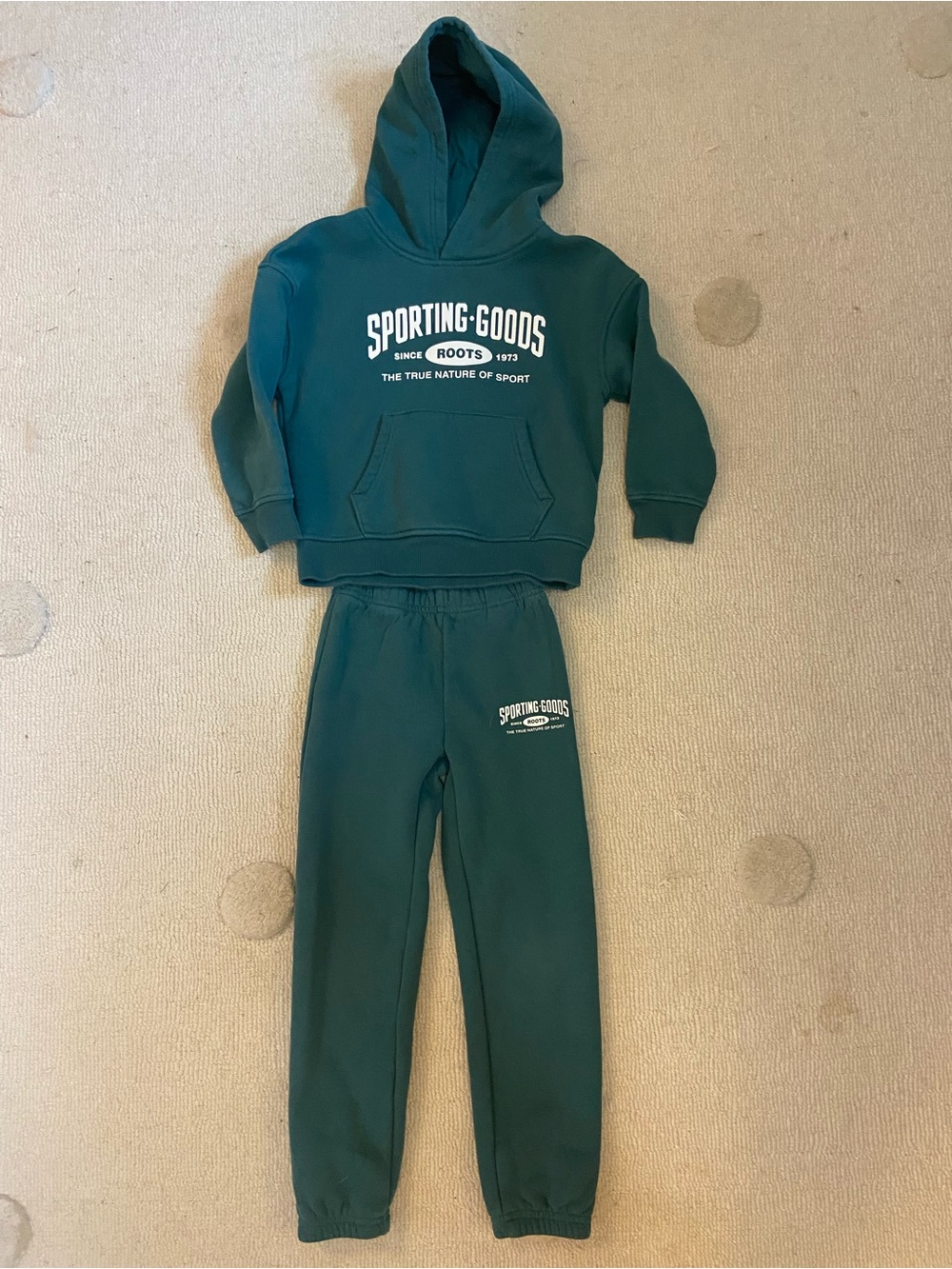 Roots Kids Teal Green Sporting-Goods Hoodie & Joggers